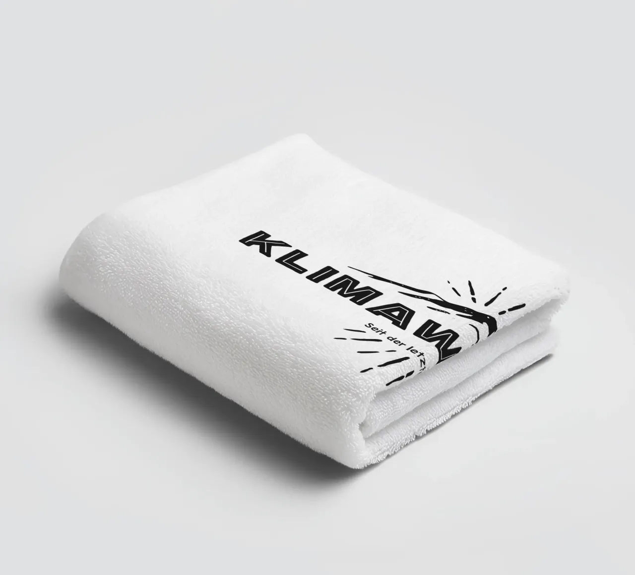Klimaatverandering (Zwarte editie) badhanddoek van Black Sign Artwork
