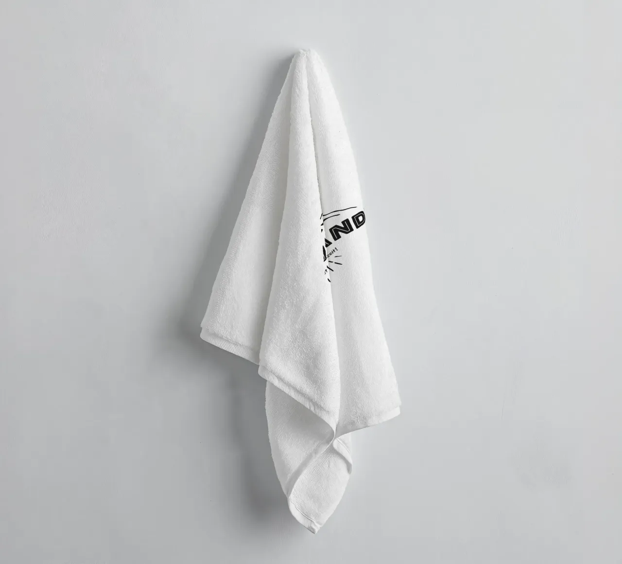 Klimaatverandering (Zwarte editie) badhanddoek van Black Sign Artwork