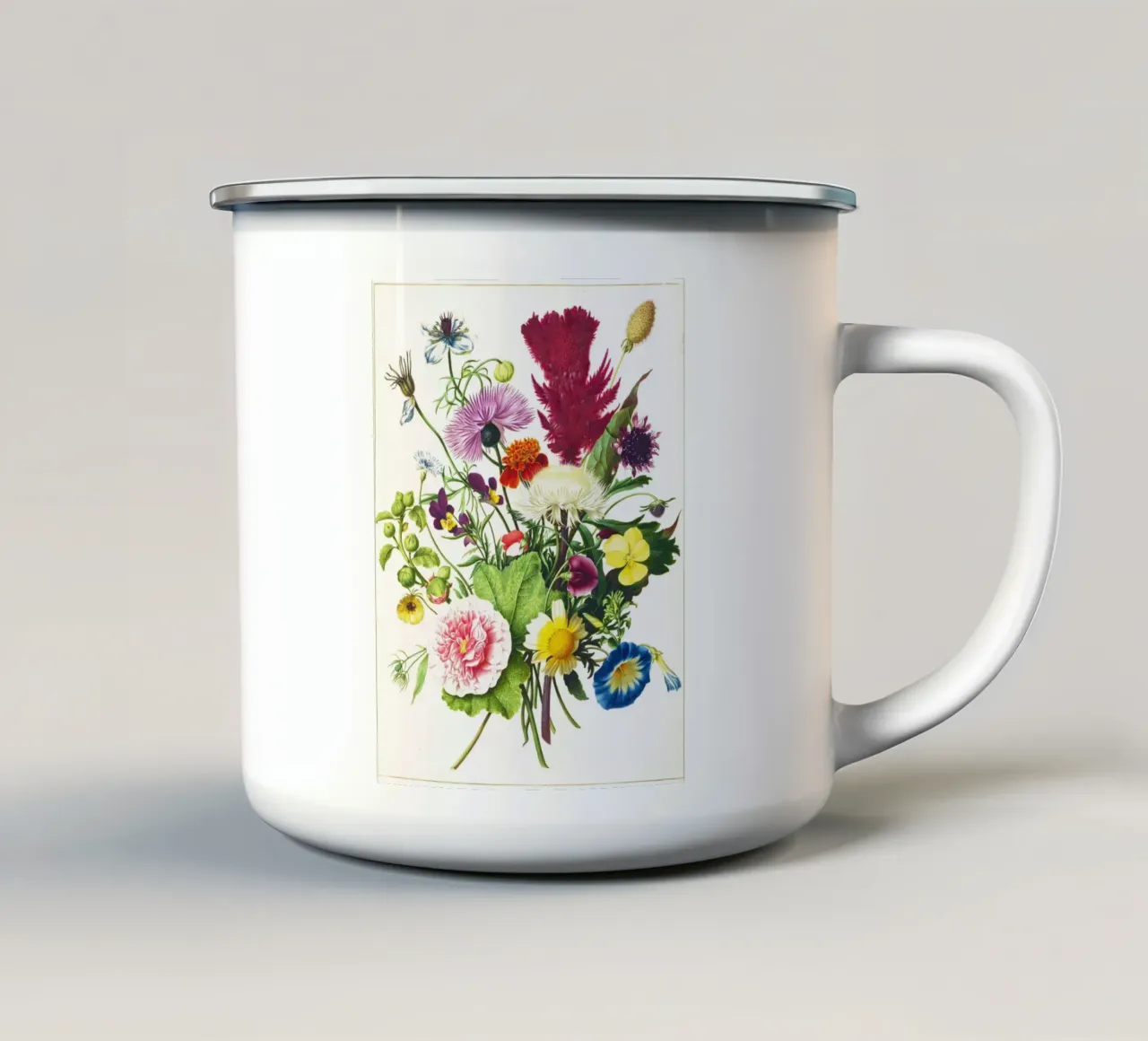 Bouquet di fiori tazza in smalto da Venus Art
