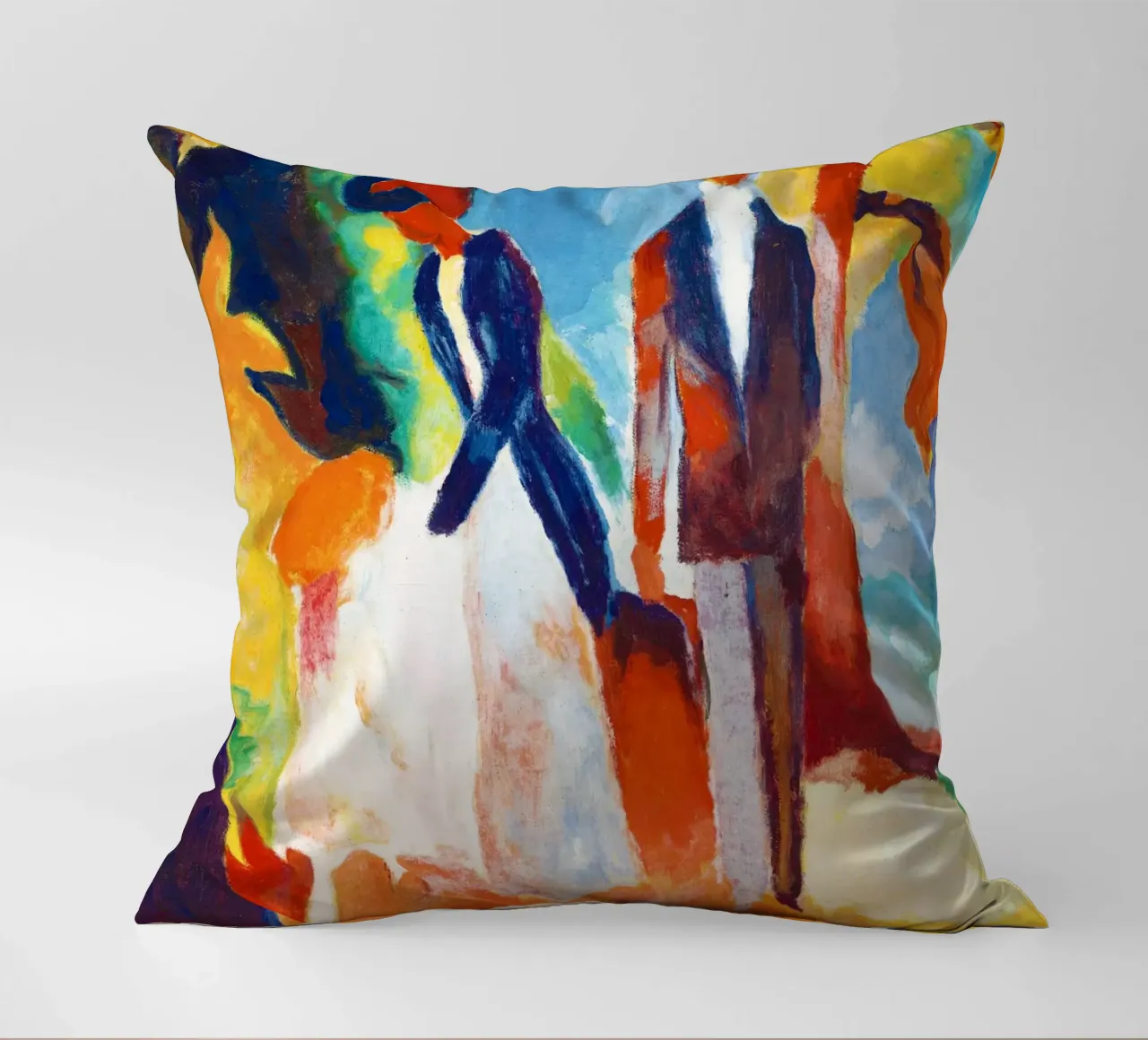 Les gens du lac bleu par August Macke coussin de Venus Art