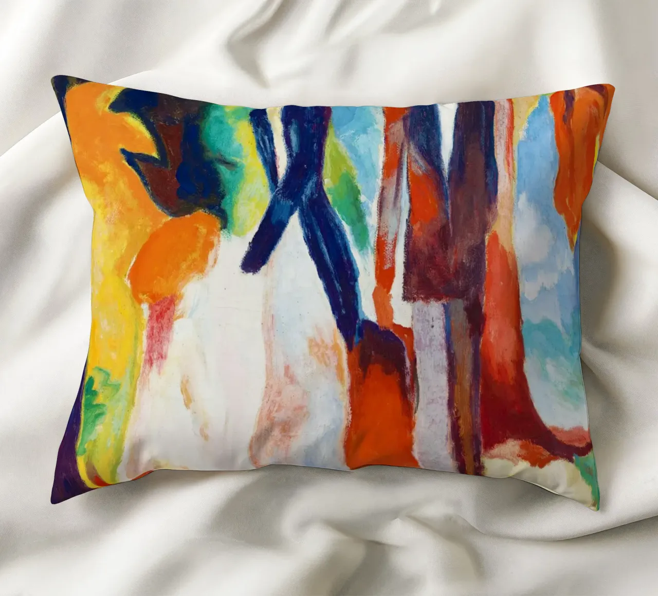 Les gens du lac bleu par August Macke coussin de Venus Art