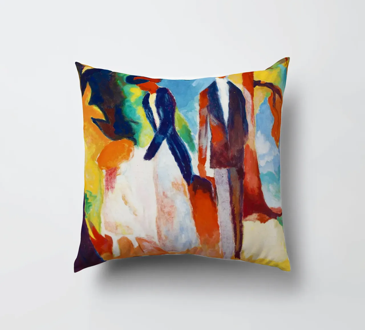 Les gens du lac bleu par August Macke coussin de Venus Art