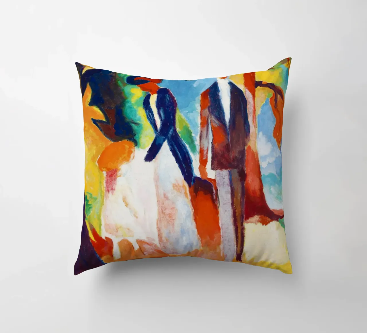 Les gens du lac bleu par August Macke coussin de Venus Art