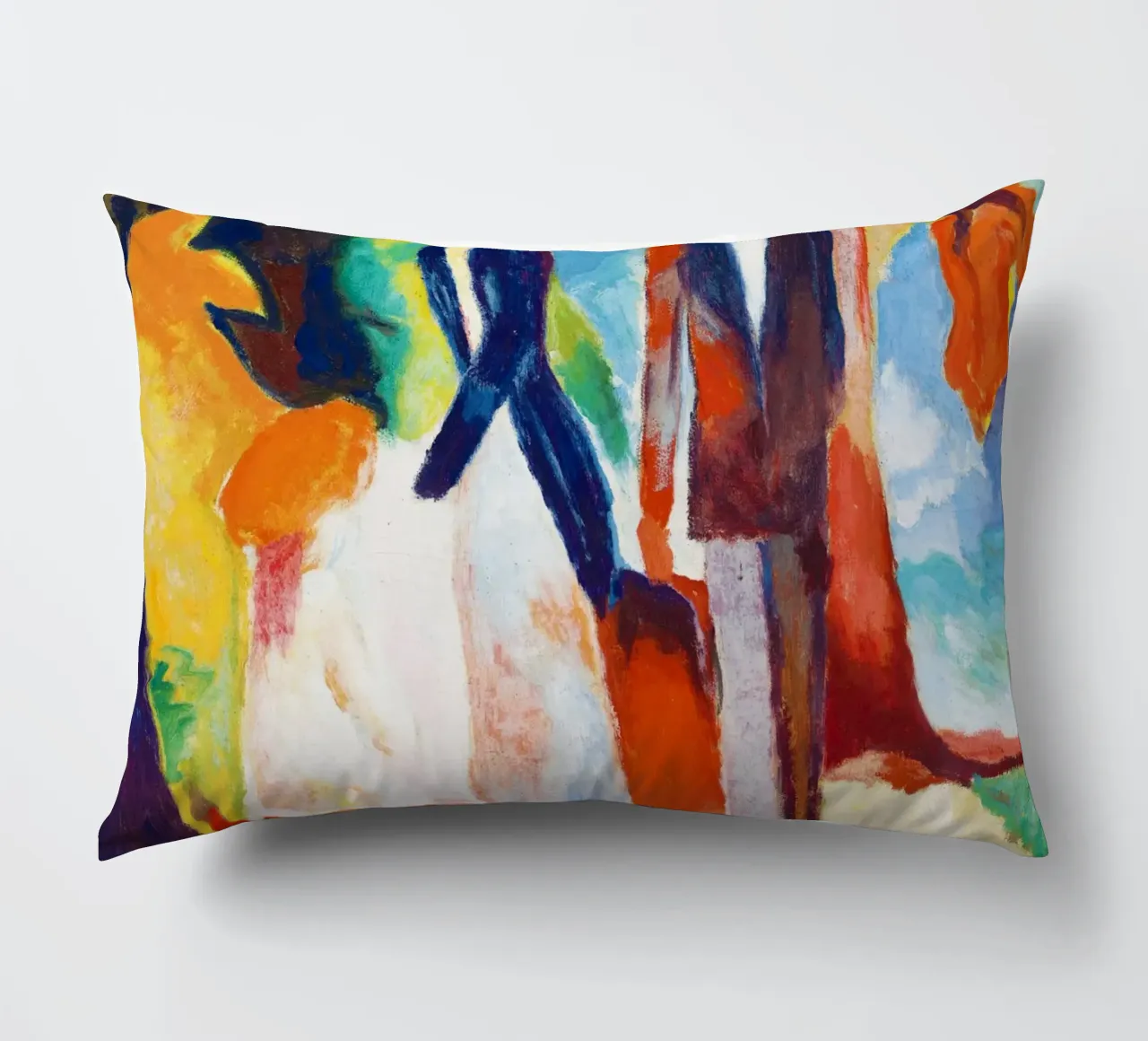 Les gens du lac bleu par August Macke coussin de Venus Art