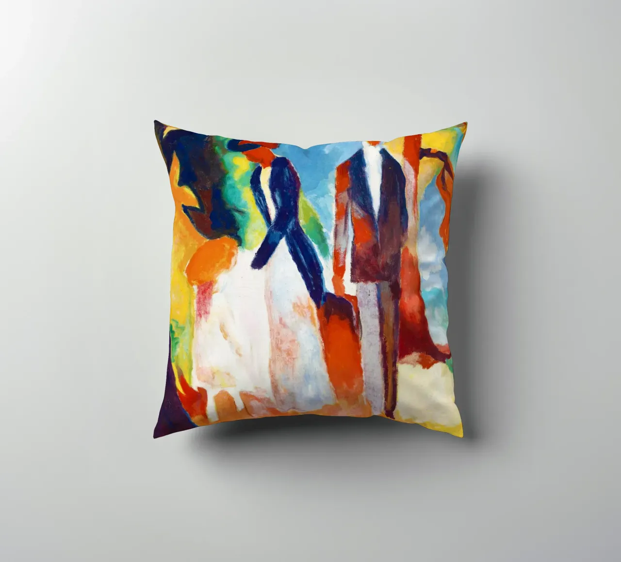 Les gens du lac bleu par August Macke coussin de Venus Art