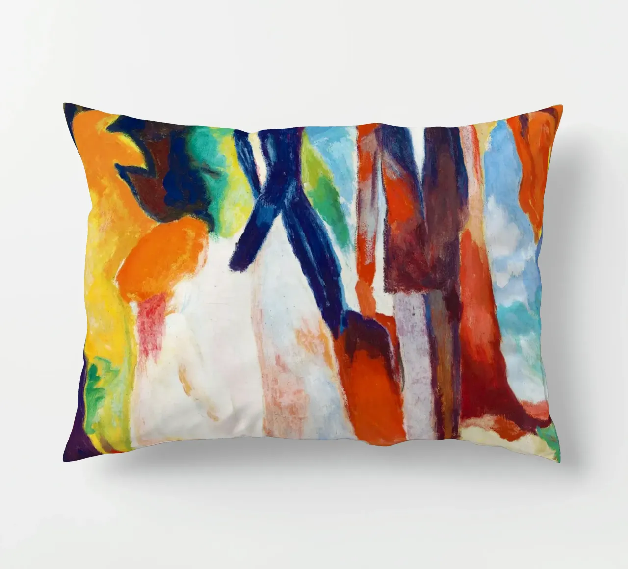 Les gens du lac bleu par August Macke coussin de Venus Art