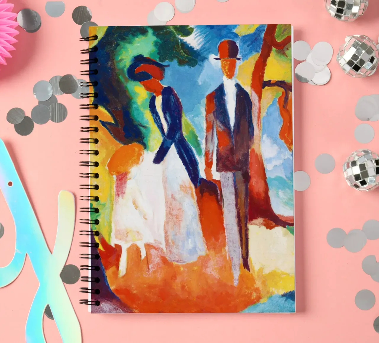Menschen am Blauen See von August Macke Ringbuch von Venus Art