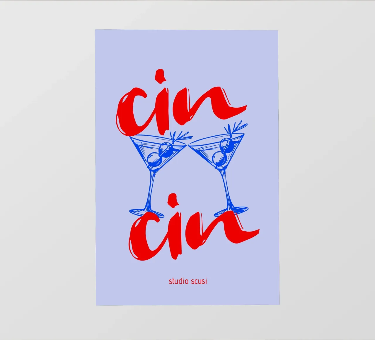 Cin Cin - Lass und anstoßen - italienischer Trinkspruch pellicola backlit da studio scusi