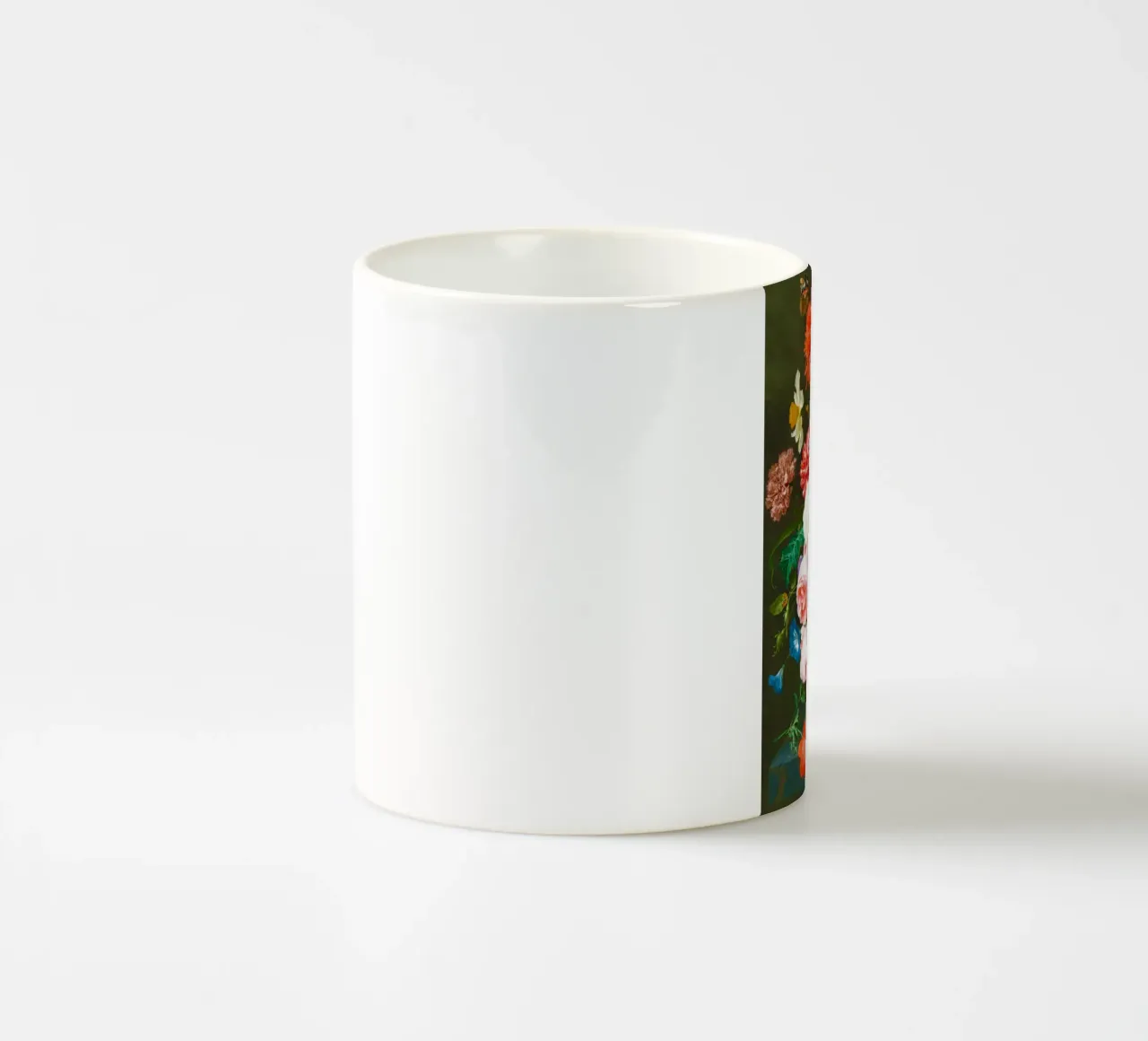 Natura morta con fiori in un vaso di vetro di Jan Davidsz. de H tazza in ceramica da Venus Art
