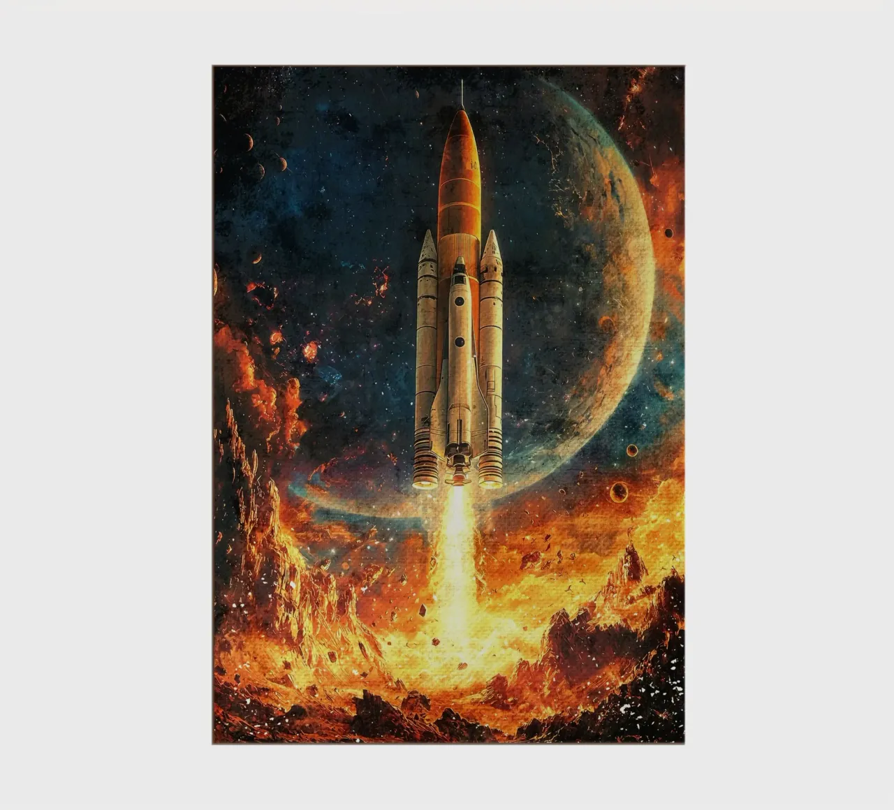 Lancement d'une fusée spatiale carnet de notes de David Müller