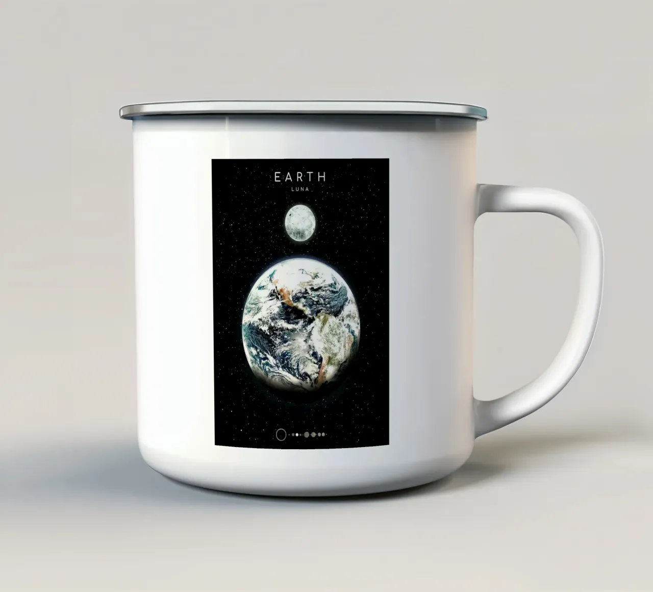 Planeet Aarde emaille mok van David Müller