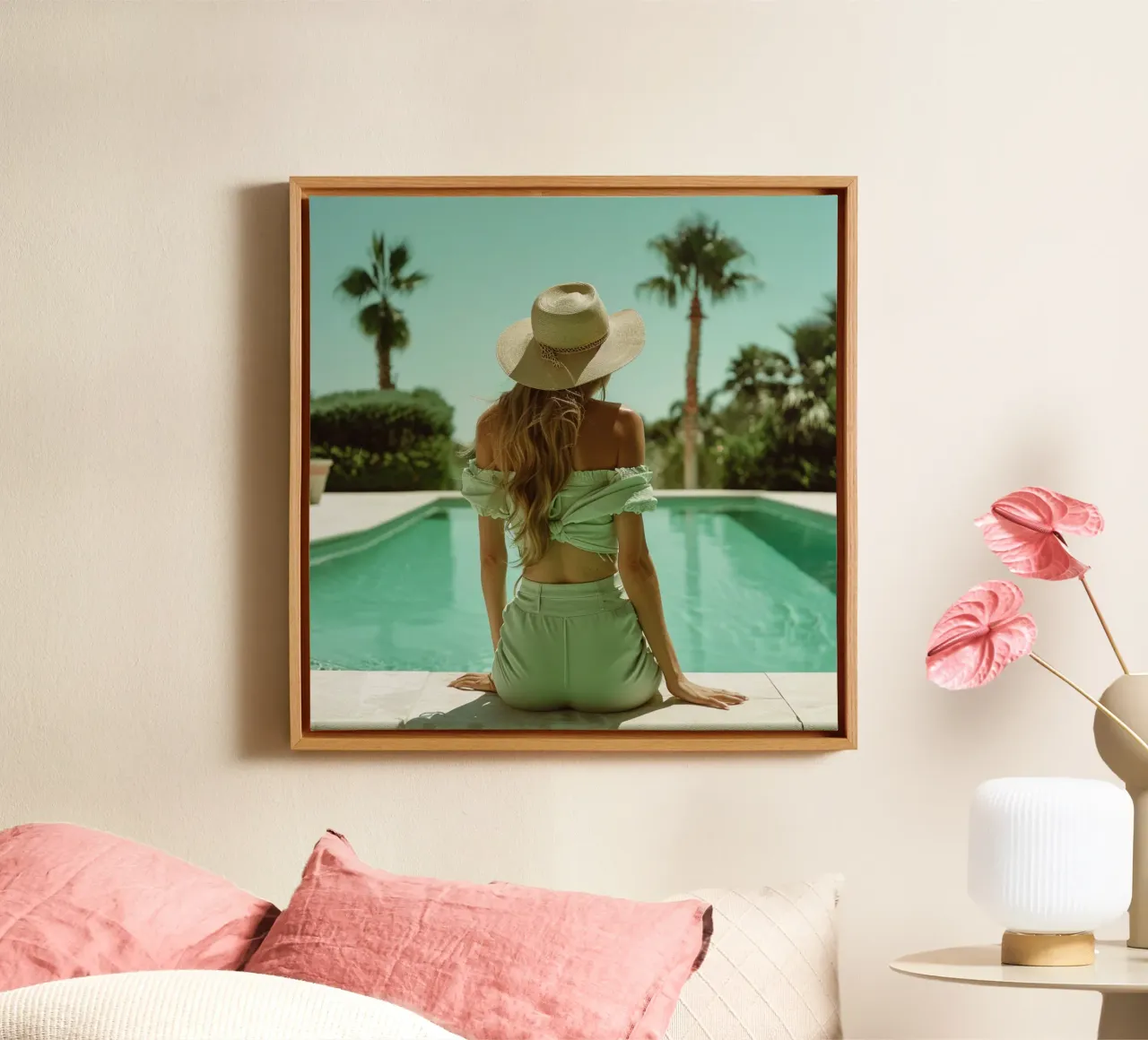 Fuga dalla menta tela con Cornice a cassetta da StillVibe Home