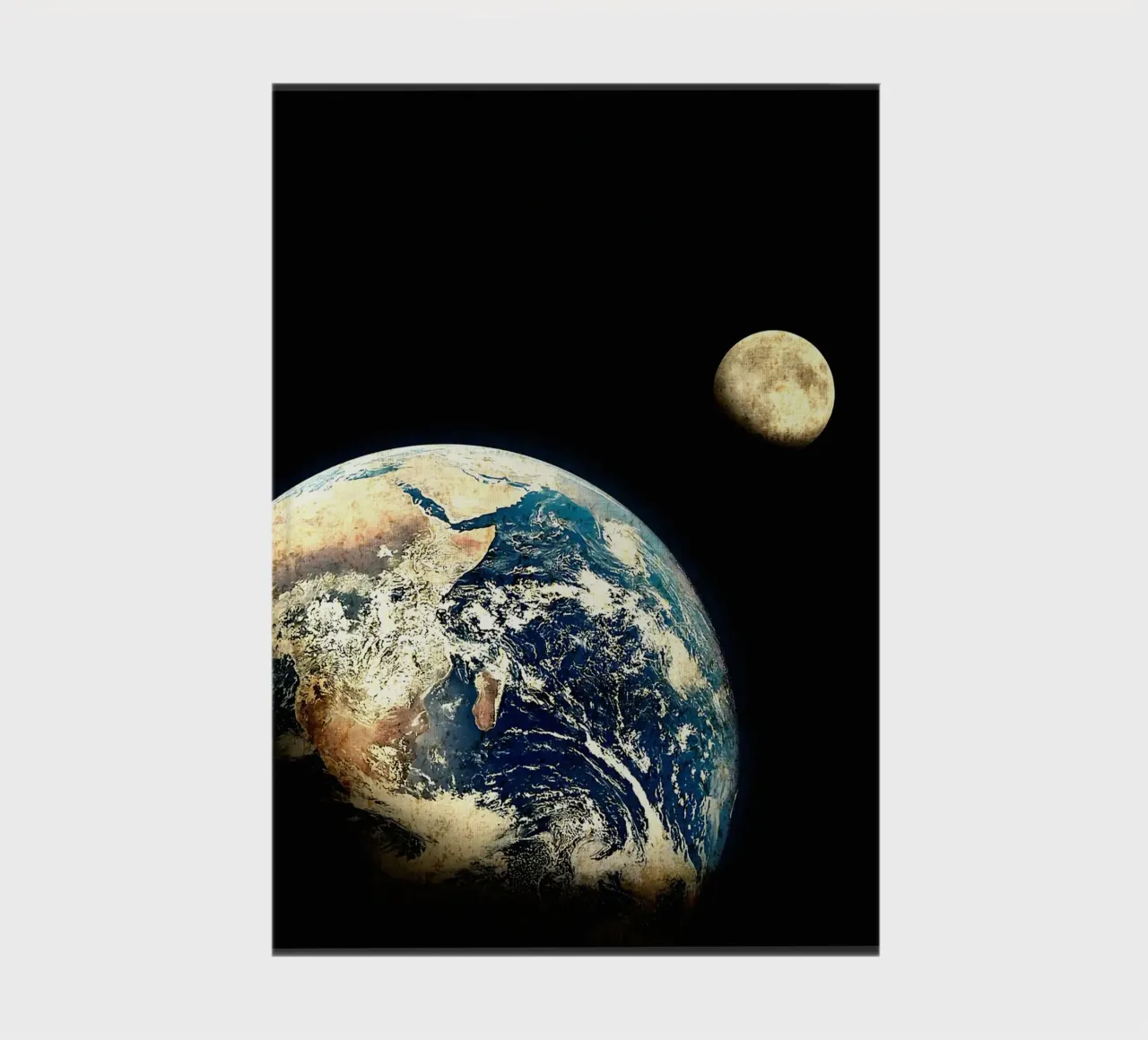 Vue de la Terre Lune carnet de notes de David Müller