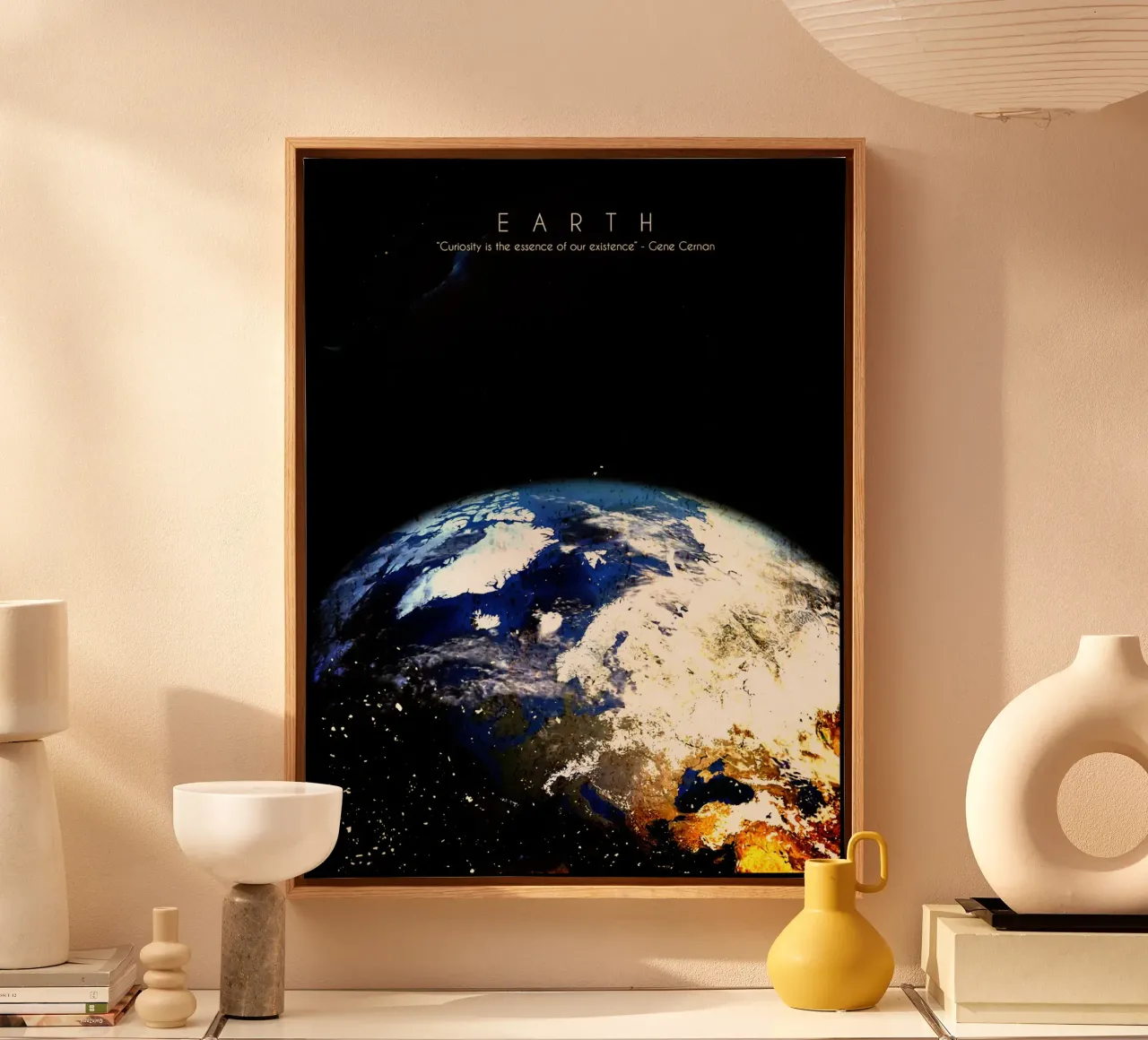Aarde canvas met Baklijst van David Müller