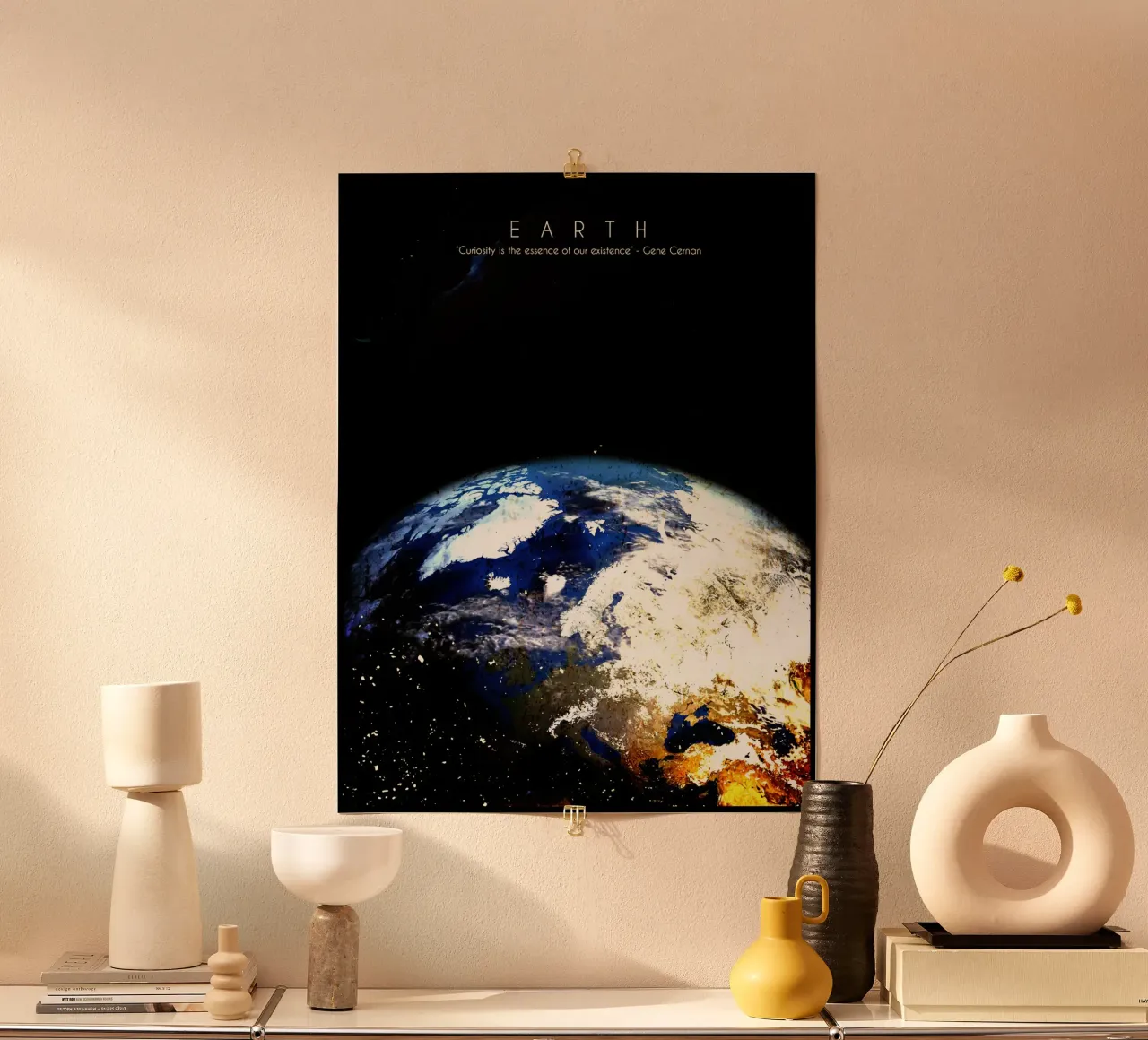 Terra poster con telaio in legno da David Müller