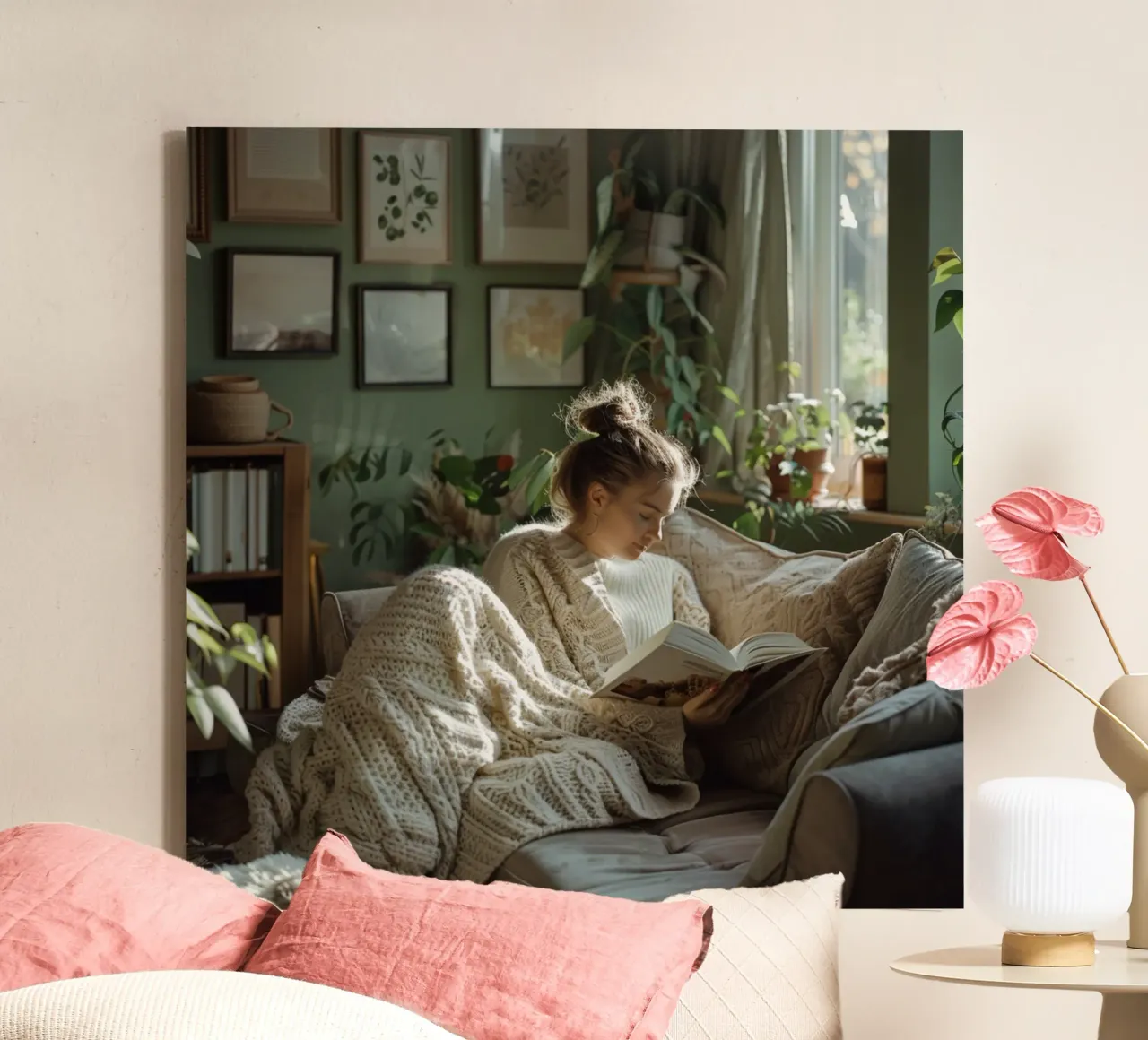 Rustige middag canvas met Baklijst van StillVibe Home