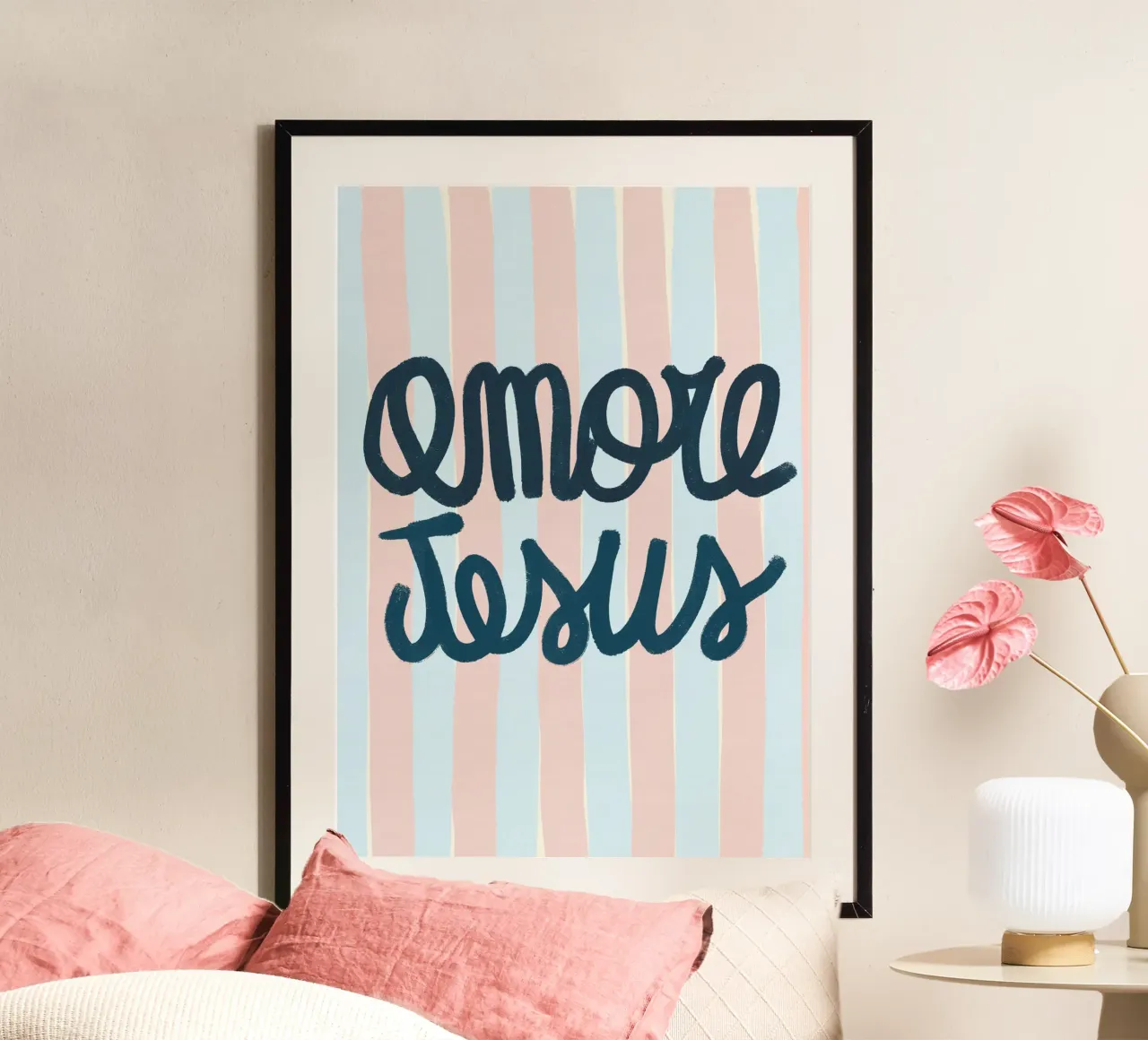Amore Jesus - Poster tipografico cristiano retrò poster da vintagepod