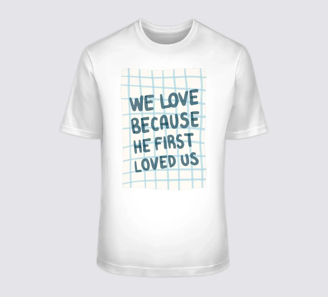 Wir lieben, weil er uns zuerst liebte - Kunstdruck T-Shirt von vintagepod