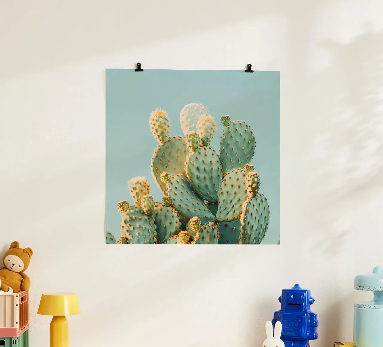 Cactus di Skybound poster con telaio in legno da StillVibe Home