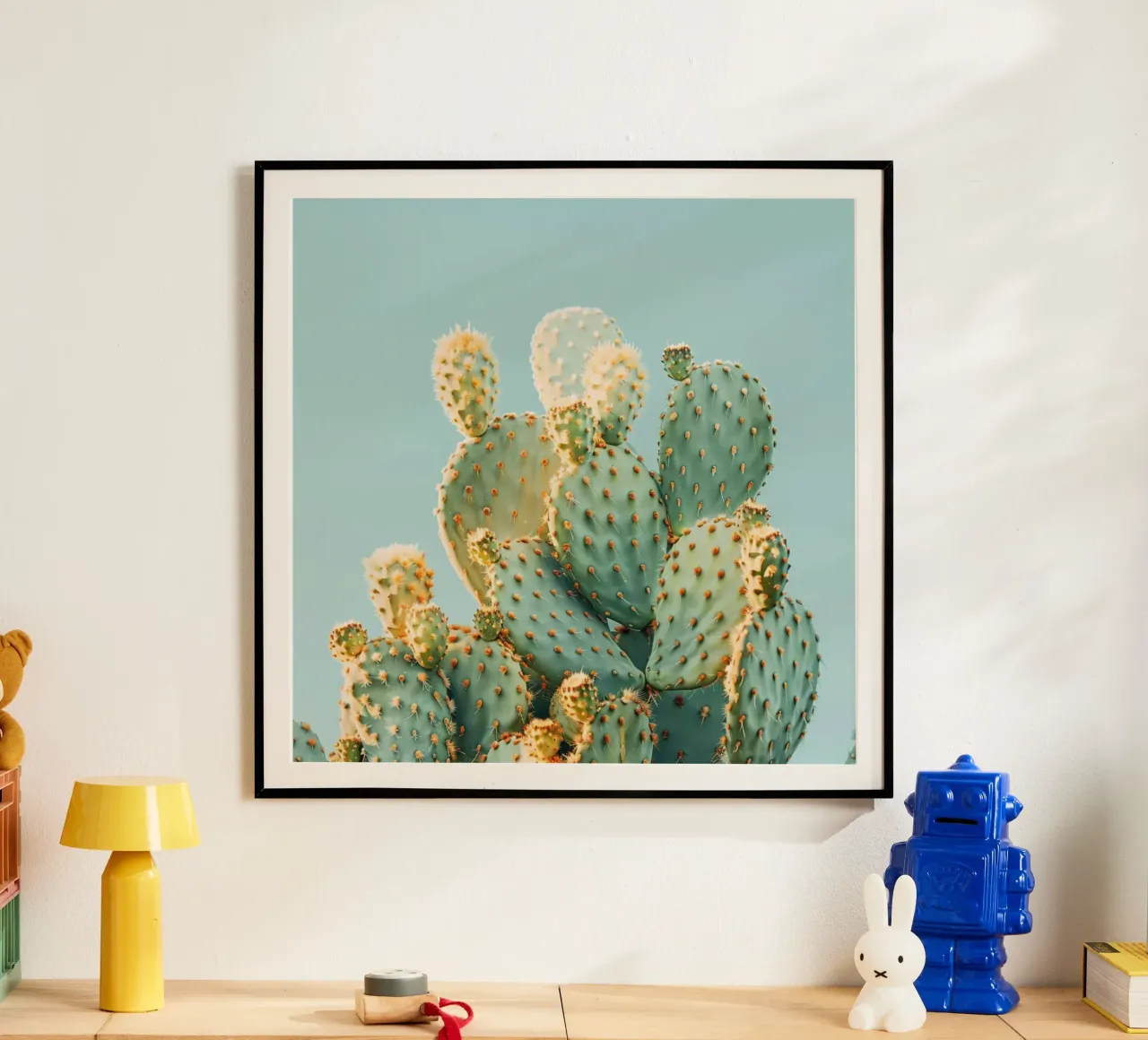 Cactus di Skybound poster con telaio in legno da StillVibe Home