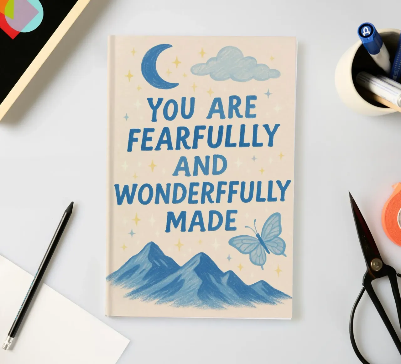 You Are Fearfully and Wonderfully Made - Art Print notebook by vintagepod