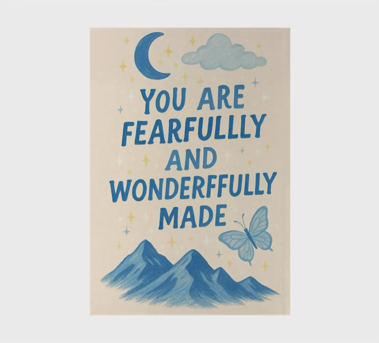 You Are Fearfully and Wonderfully Made - Art Print notebook by vintagepod