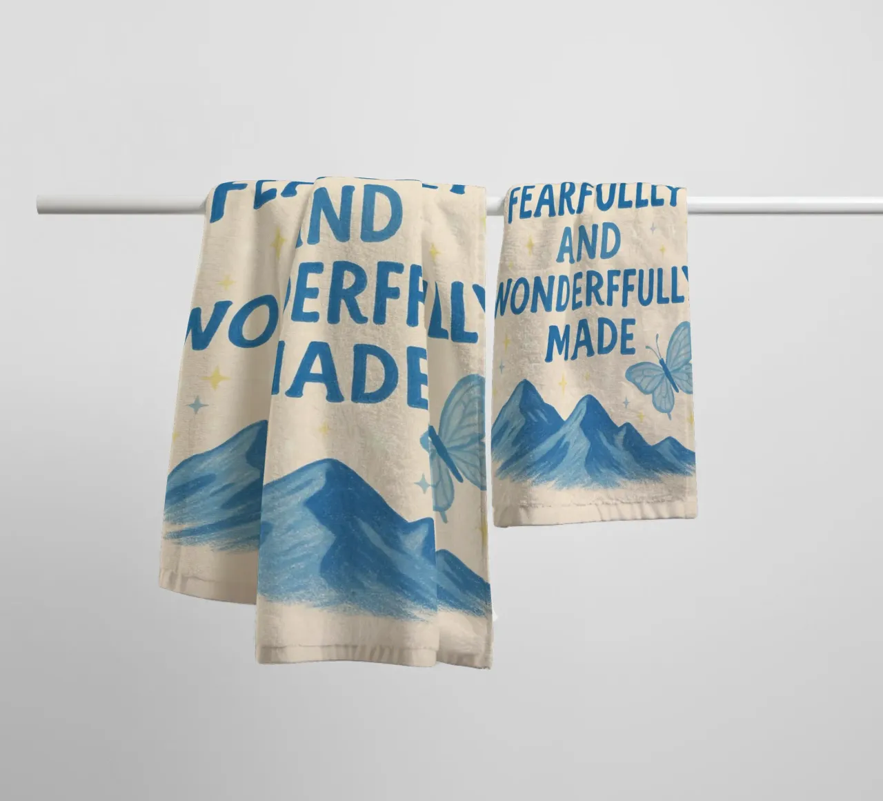 You Are Fearfully and Wonderfully Made - Art Print towel by vintagepod