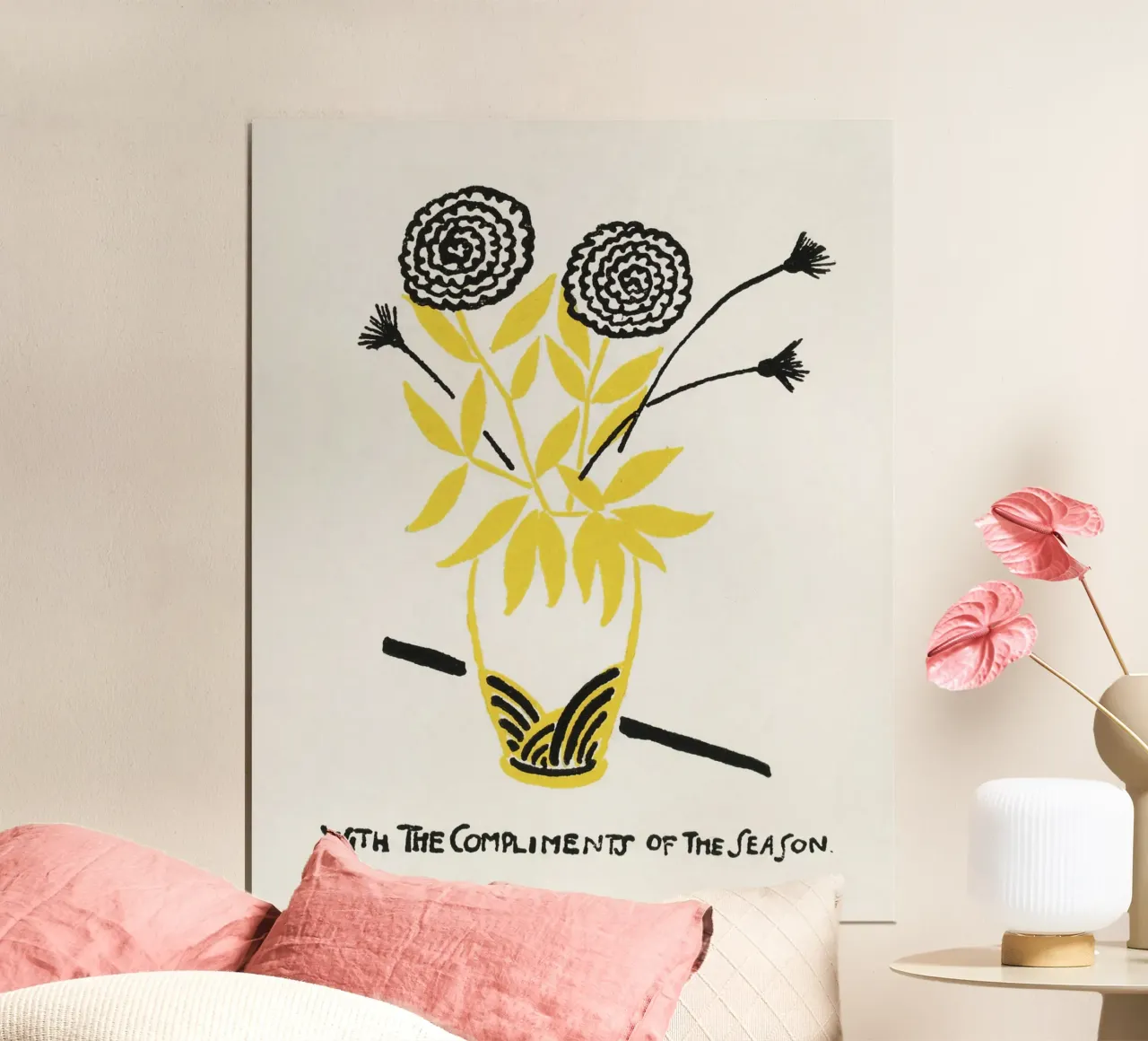 With the Compliments of the Season poster con telaio in alluminio da vintageshop