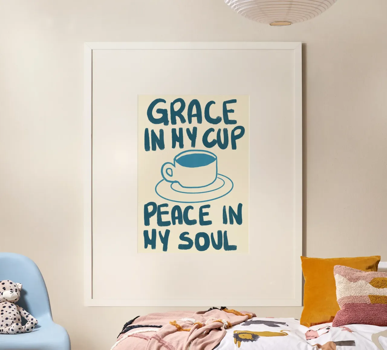 Gnade in meinem Kelch, Frieden in meiner Seele - Kunstdruck Poster von vintagepod