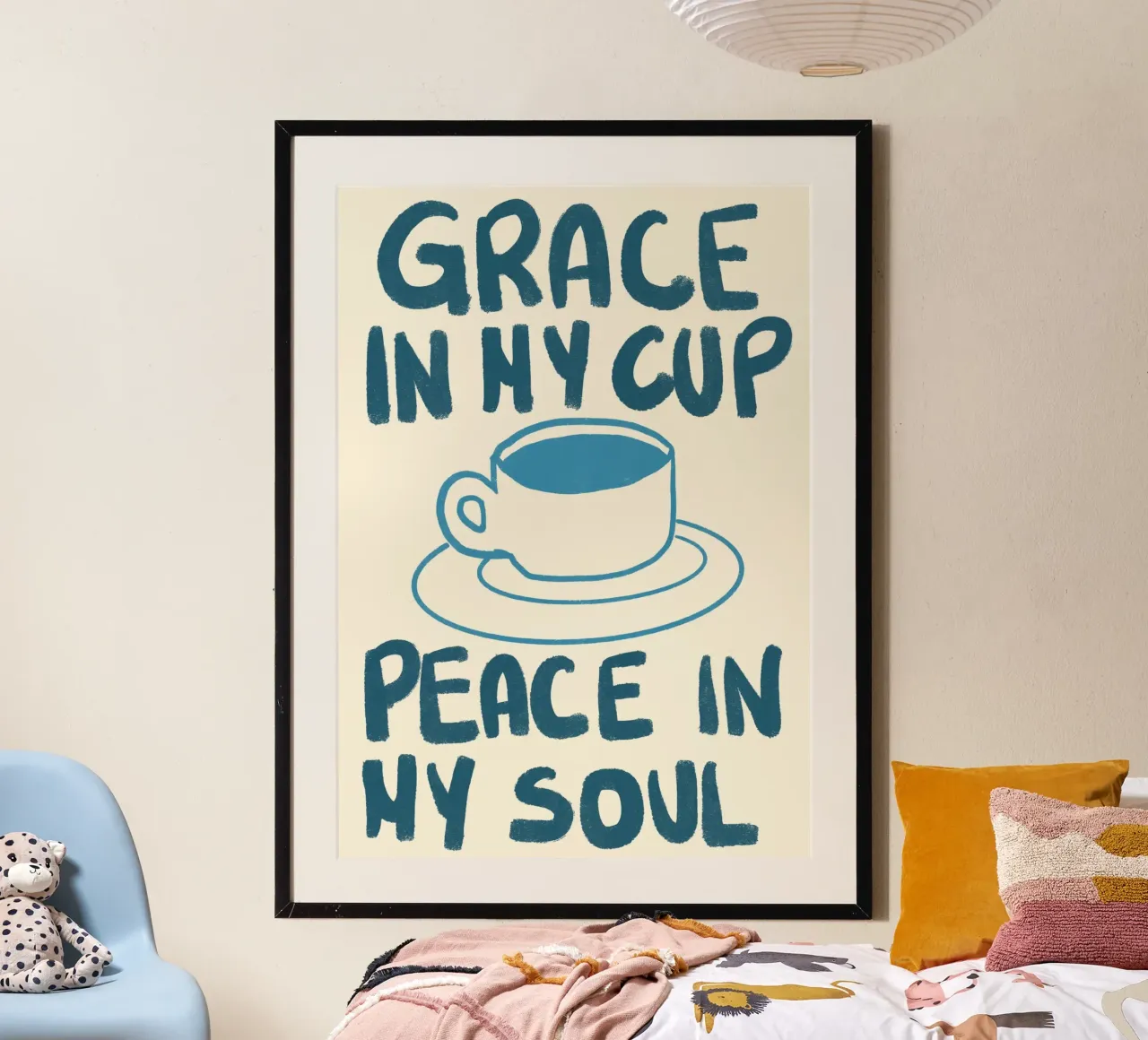 Gnade in meinem Kelch, Frieden in meiner Seele - Kunstdruck Poster von vintagepod