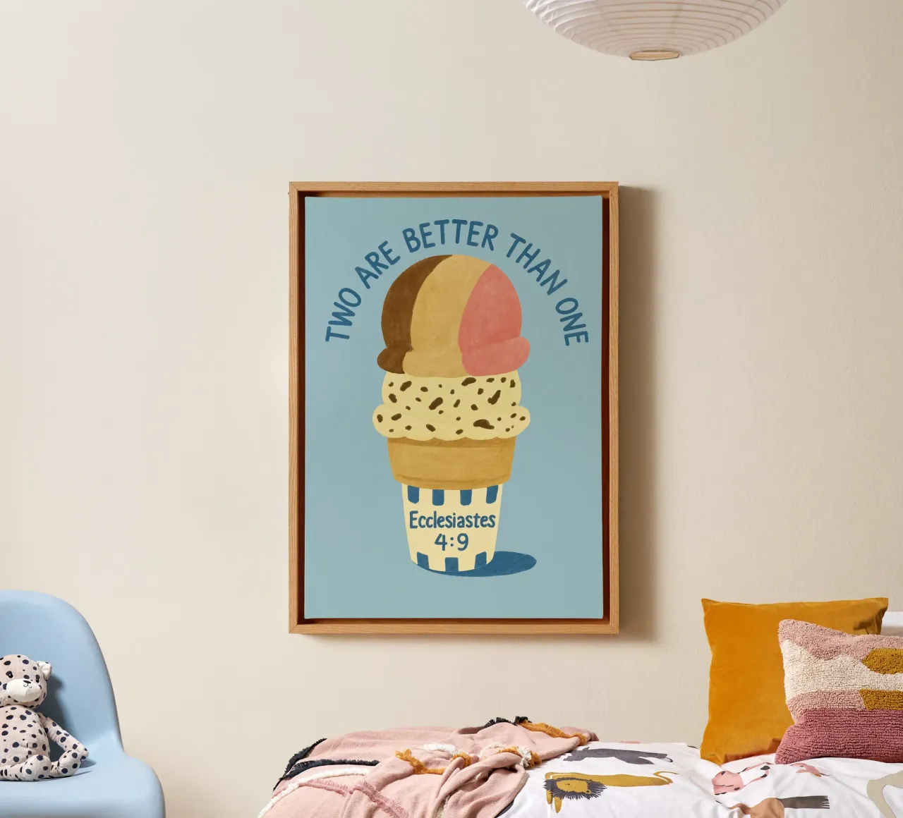 Due sono meglio di uno - Ecclesiaste 4:9 Poster tela con Cornice a cassetta da vintagepod