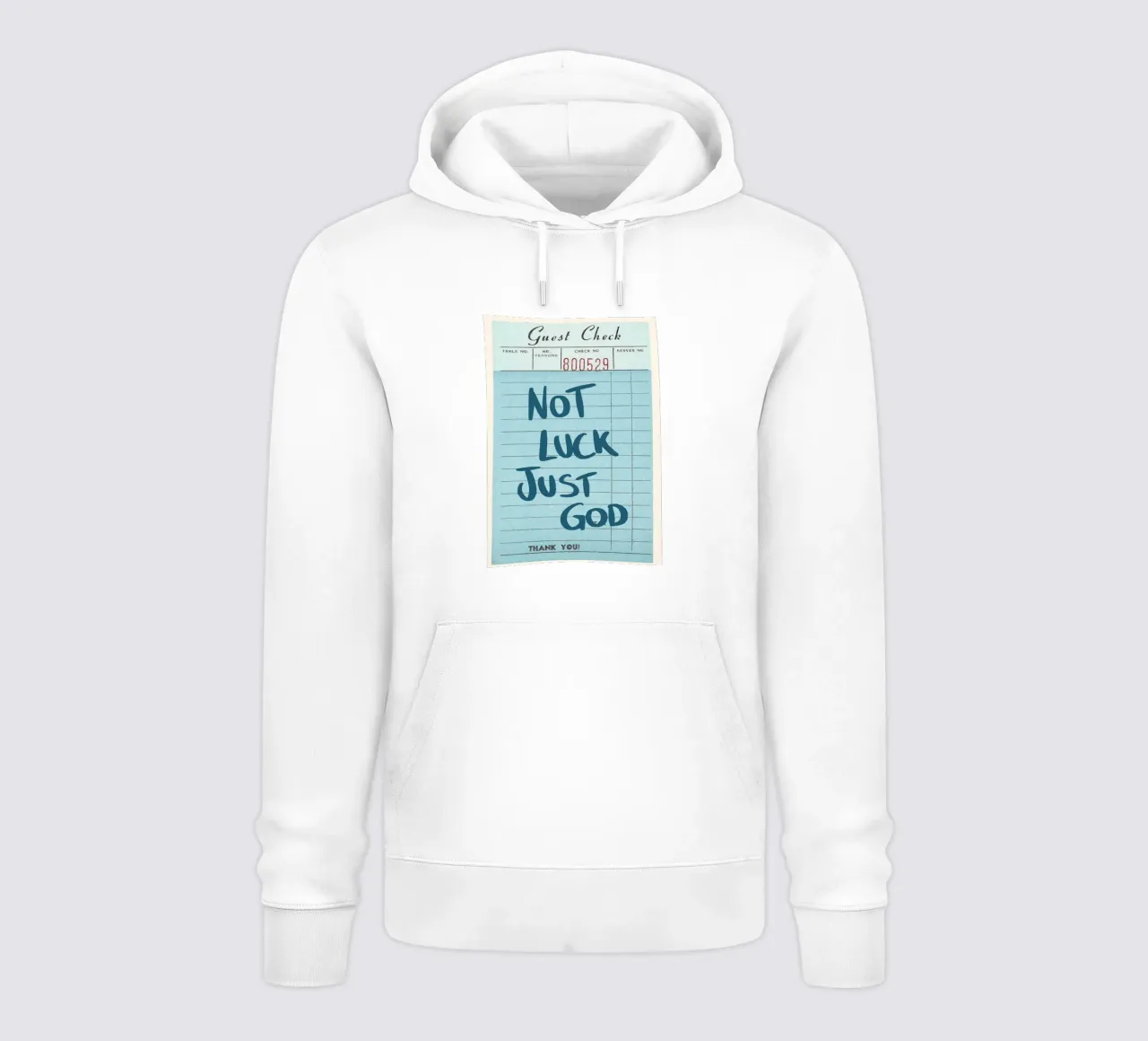 No es suerte, es Dios - Guest Check Art Print sudadera con capucha de vintagepod