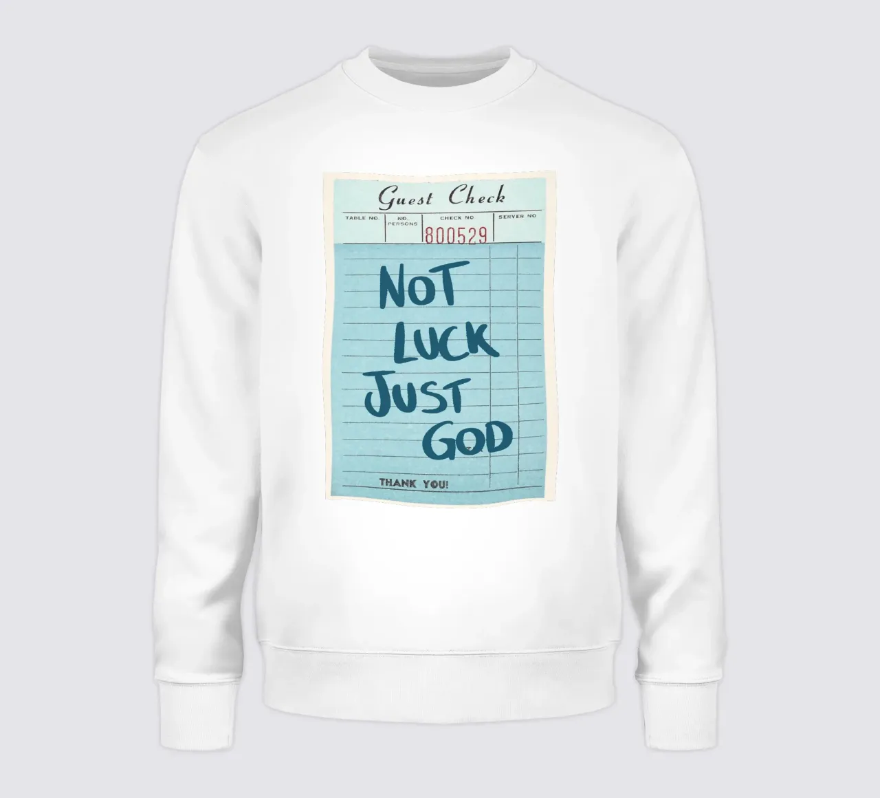 No es suerte, es Dios - Guest Check Art Print sudadera de vintagepod