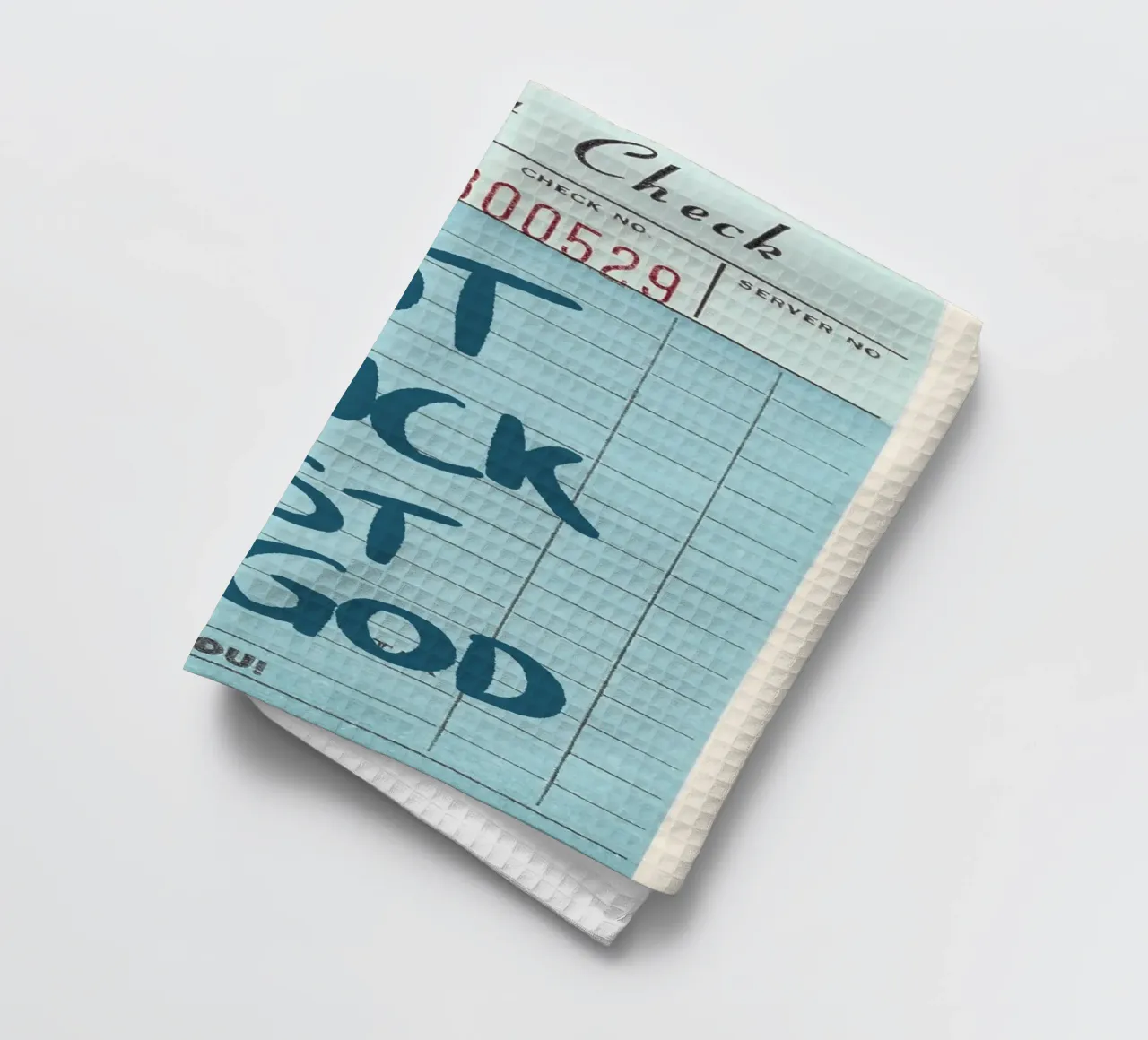 Pas de chance, juste Dieu - Guest Check Art Print torchon de vintagepod