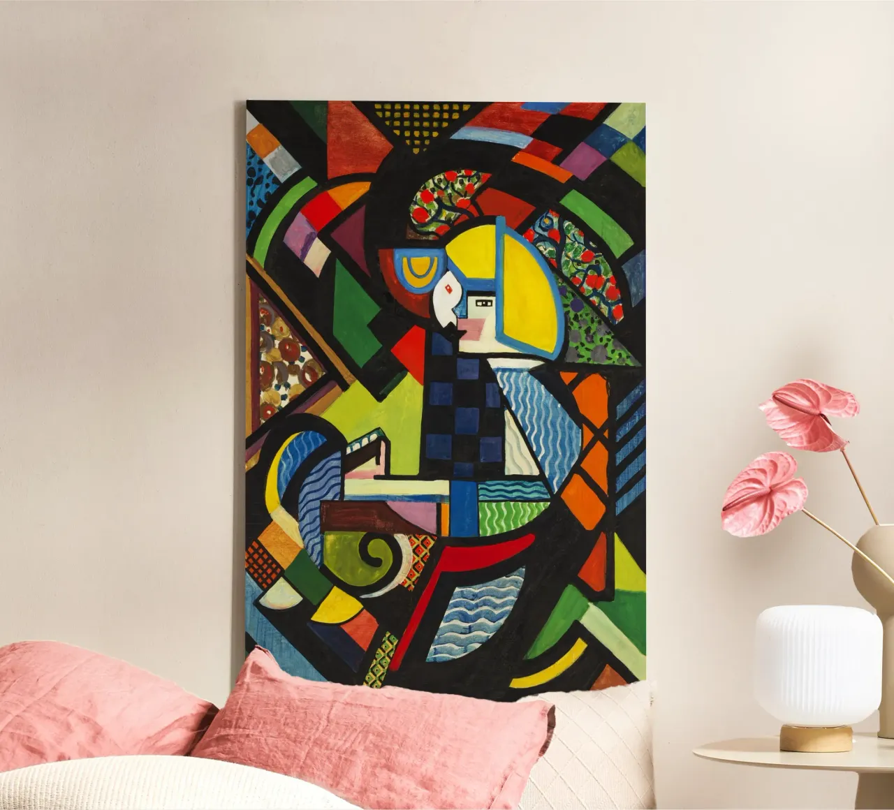 Daughter in a Rocker canvas with Floater frame by vintageshop