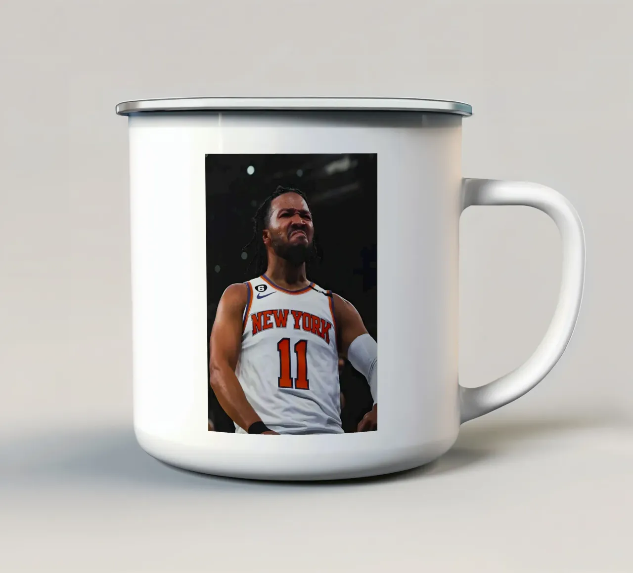 Jalen Brunson tazza in smalto da Low poly art