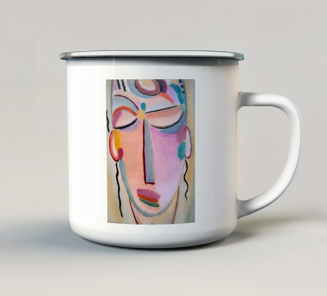 Meditation tazza in smalto da vintageshop