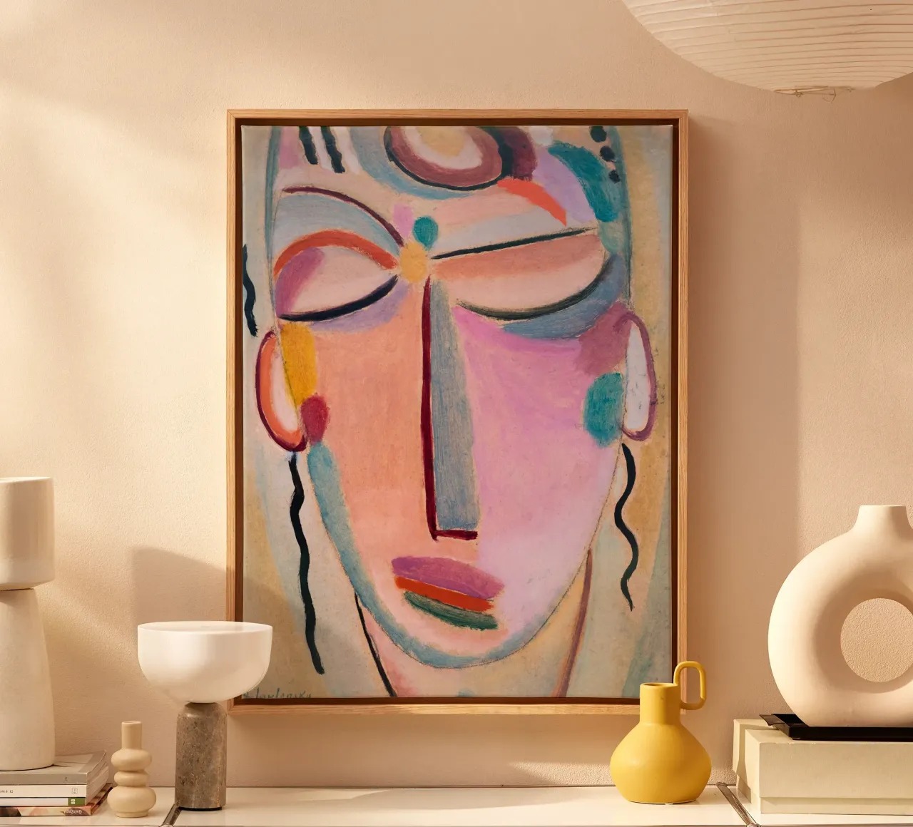Meditation canvas with Floater frame by vintageshop