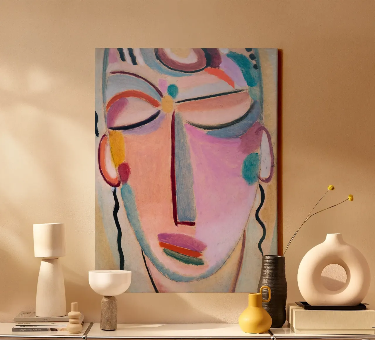 Meditation canvas with Floater frame by vintageshop