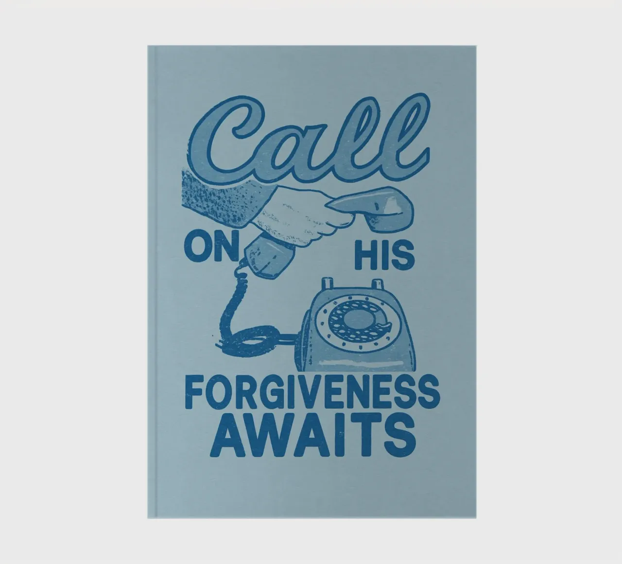 Call On His Forgiveness - Retro Art Print notebook by vintagepod