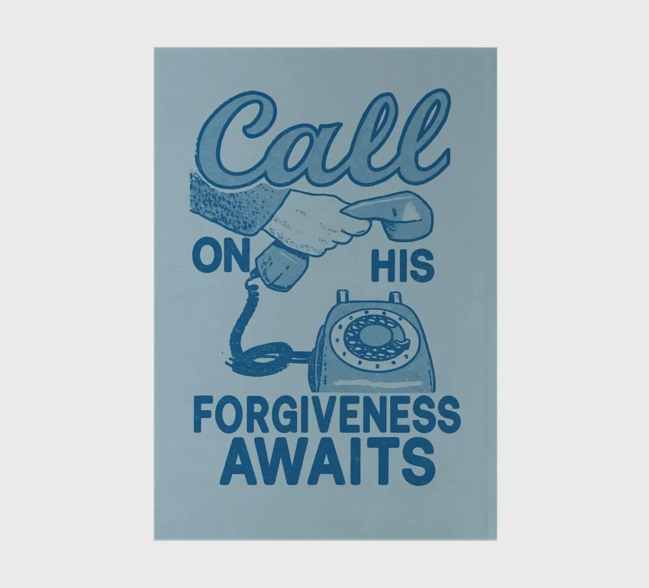 Call On His Forgiveness - Retro Art Print notebook by vintagepod