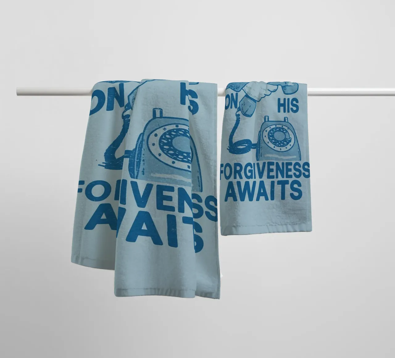 Call On His Forgiveness - Retro Art Print towel by vintagepod