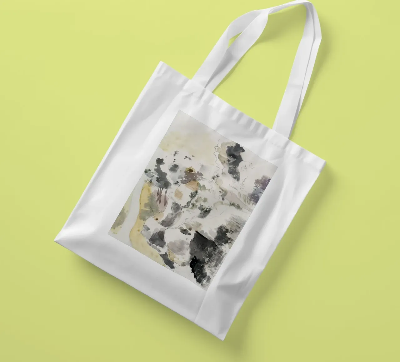 Cliffs abstract borsa in juta da vintageshop