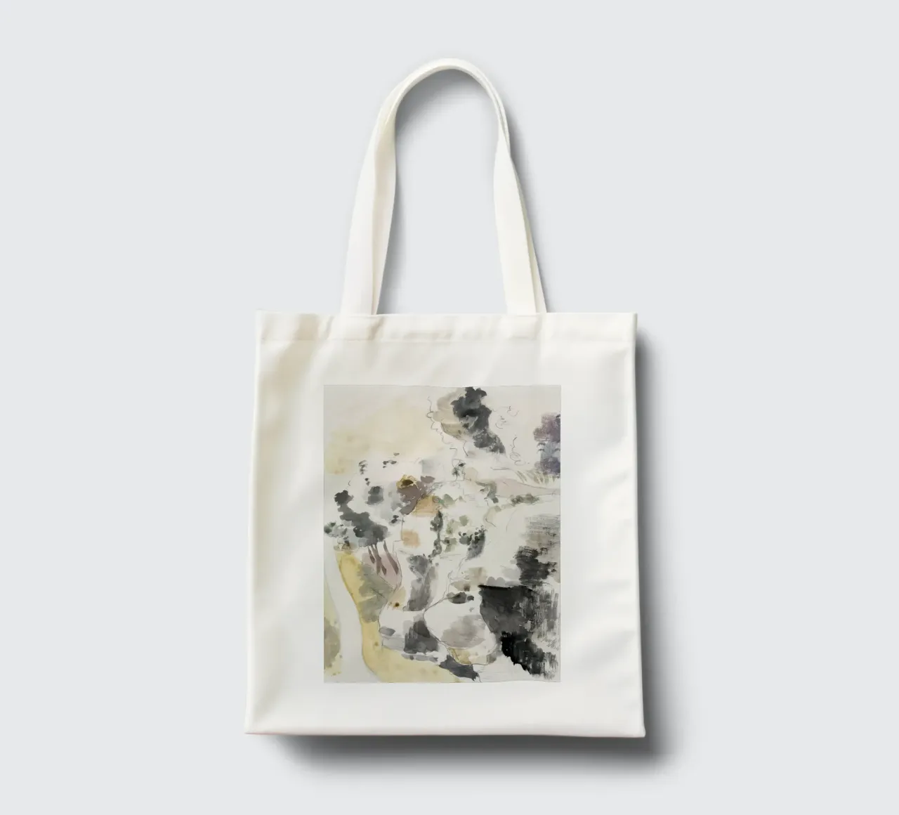 Cliffs abstract borsa in juta da vintageshop