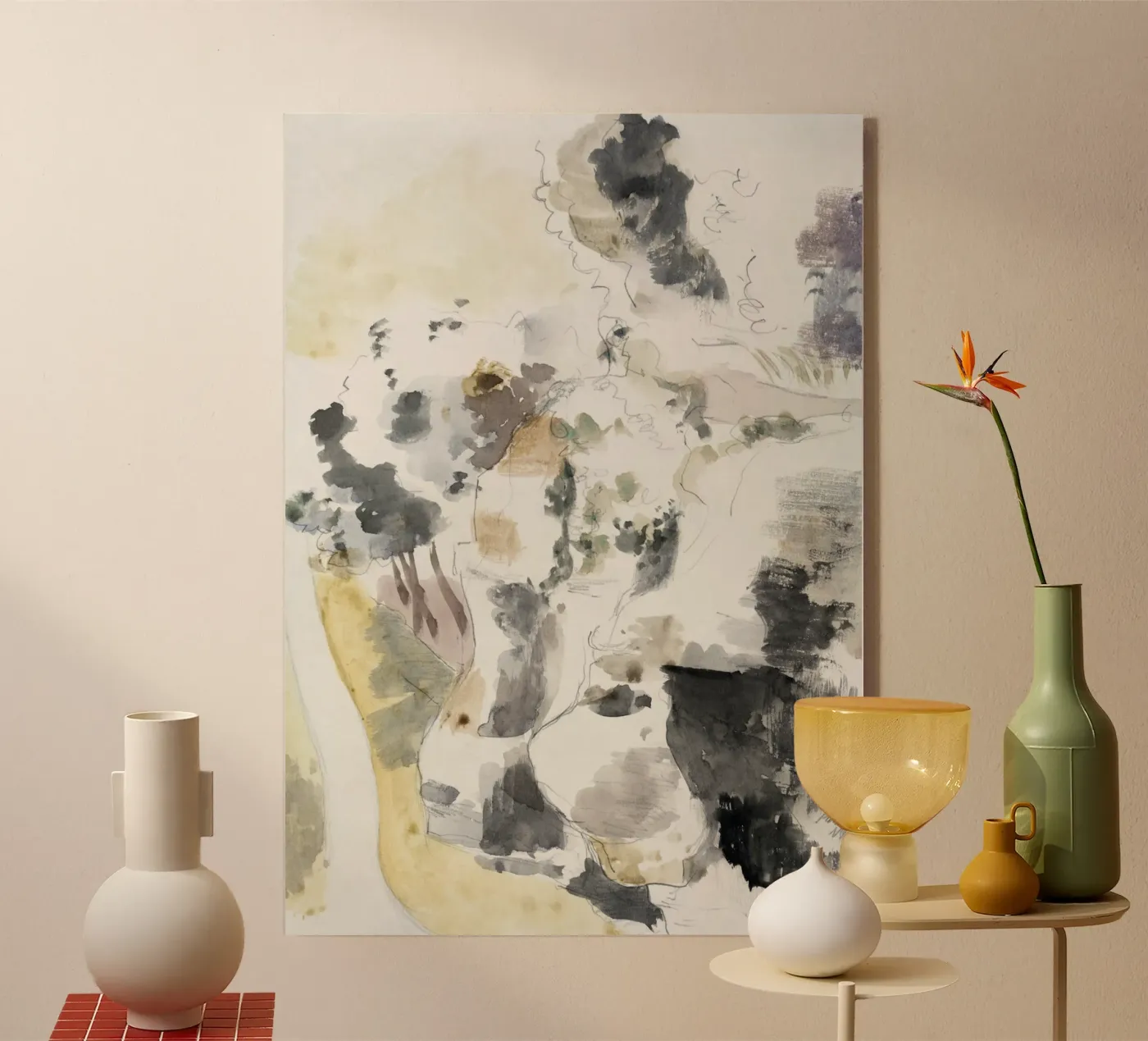 Cliffs abstract acrylic glass by vintageshop