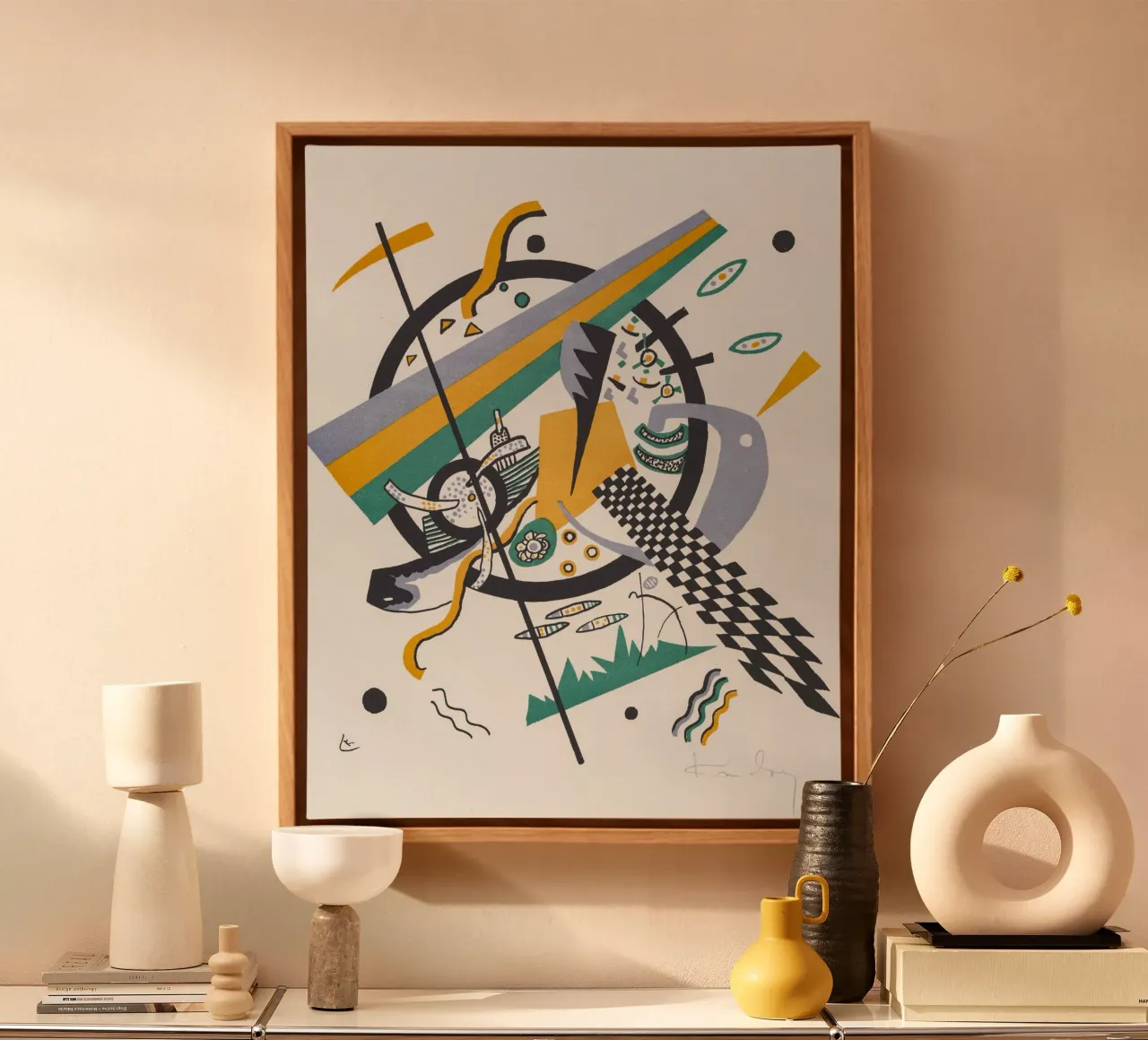 Small Worlds IV canvas with Floater frame by vintageshop