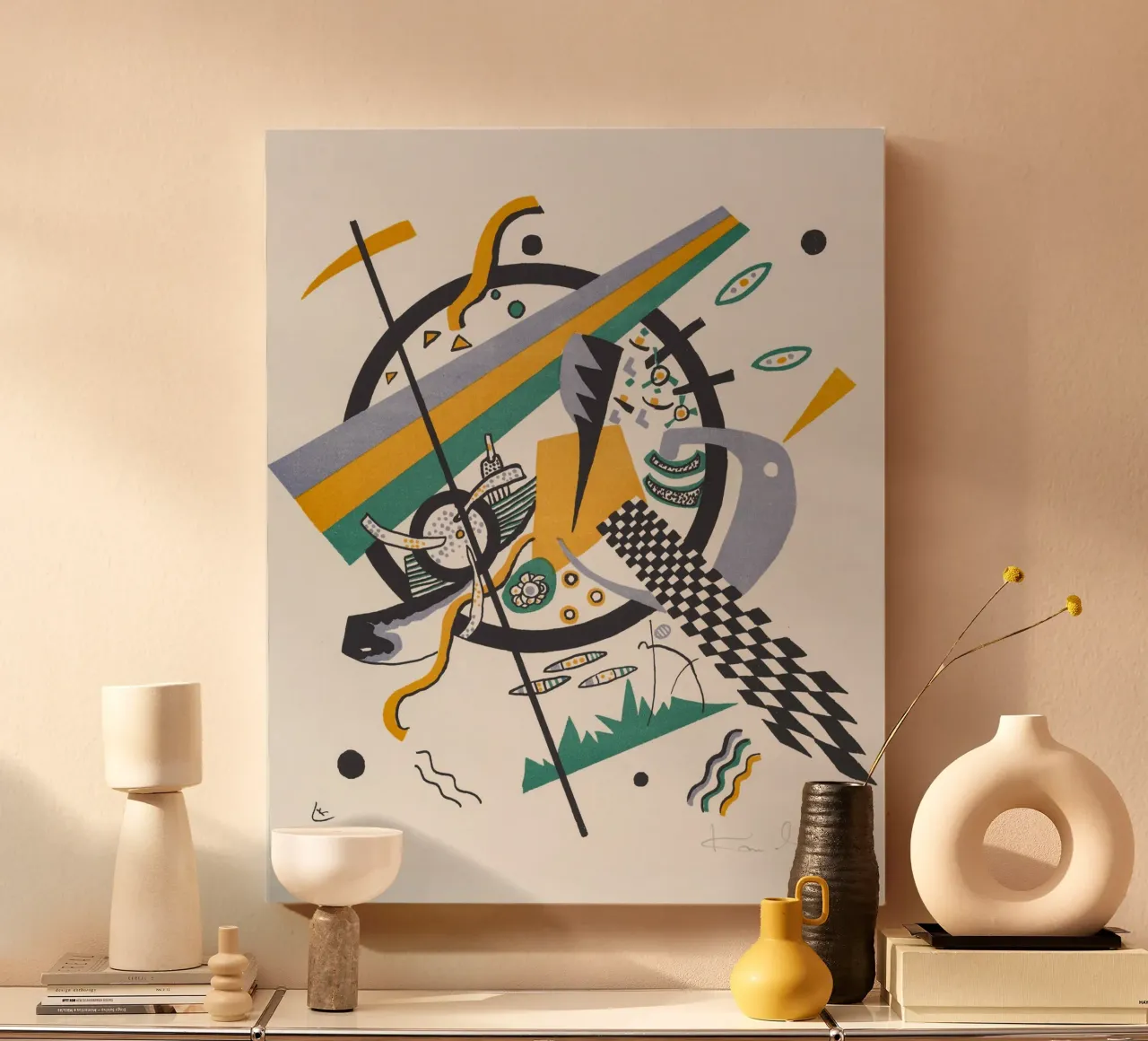 Small Worlds IV canvas with Floater frame by vintageshop