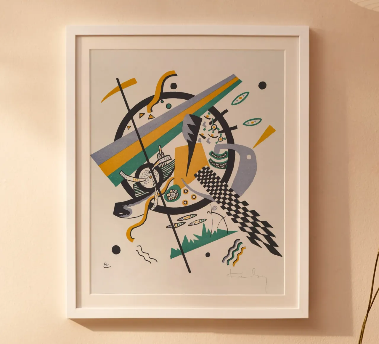 Small Worlds IV poster con telaio in alluminio da vintageshop