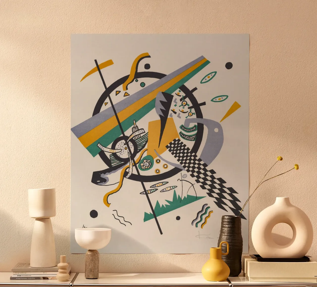Small Worlds IV poster con telaio in alluminio da vintageshop