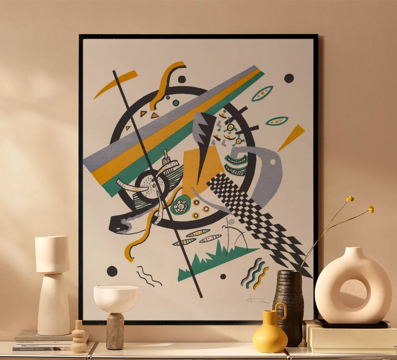 Small Worlds IV poster con telaio in alluminio da vintageshop